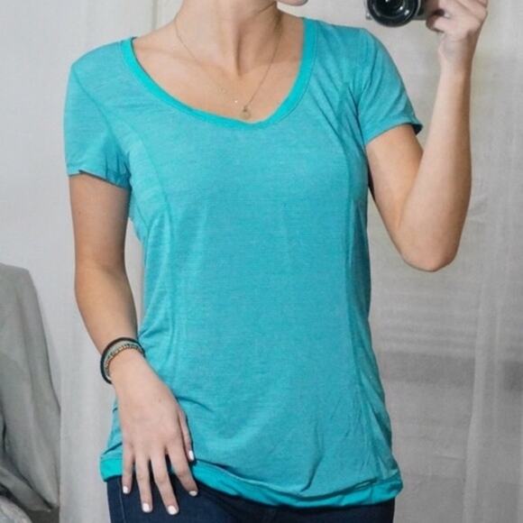 Lululemon Run: Silver Bullet Short Sleeve SS Tech Tee Ruffle Cinch T-Shirt Top - Picture 3 of 8
